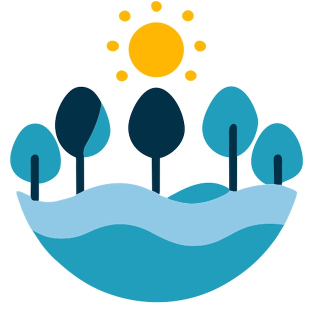 icono de la temporada de primavera formas de colores