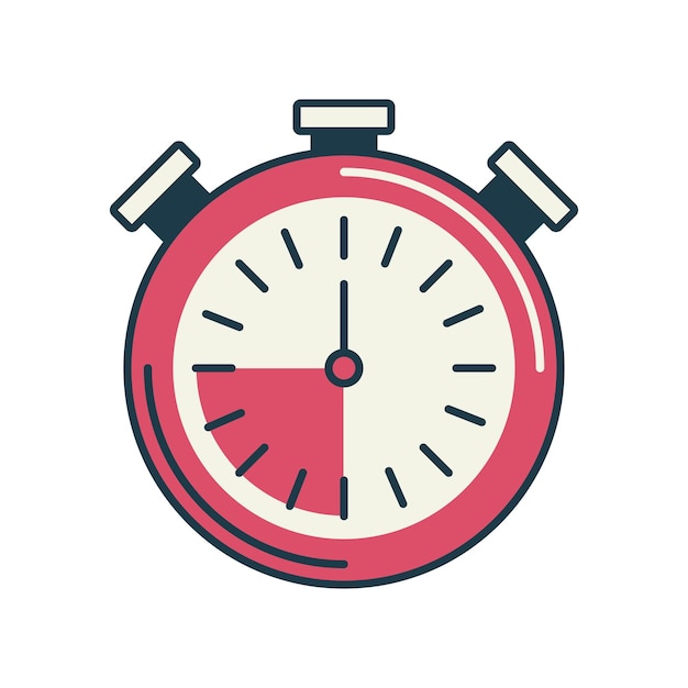 icono del temporizador del cronómetro fondo blanco