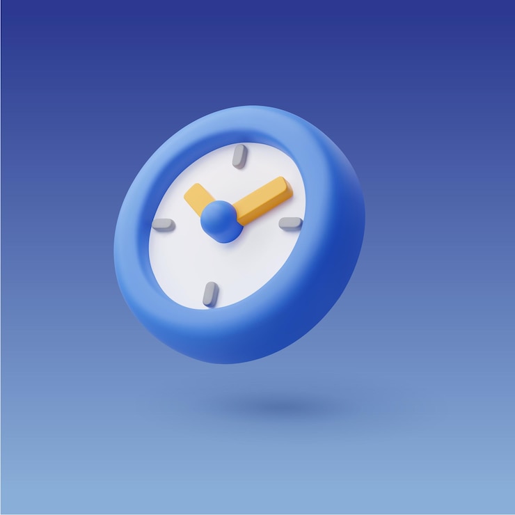 Vector icono de temporizador de reloj 3d