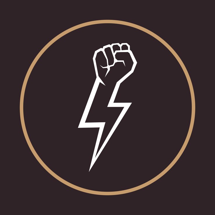 Vector el icono de la tendencia del poder de la mano hermosa ilustración de arte vectorial fondo abstracto