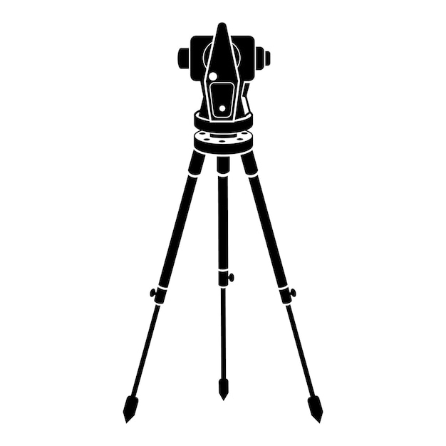Icono de teodolito Ilustración simple del icono de vector de teodolito para diseño web aislado sobre fondo blanco