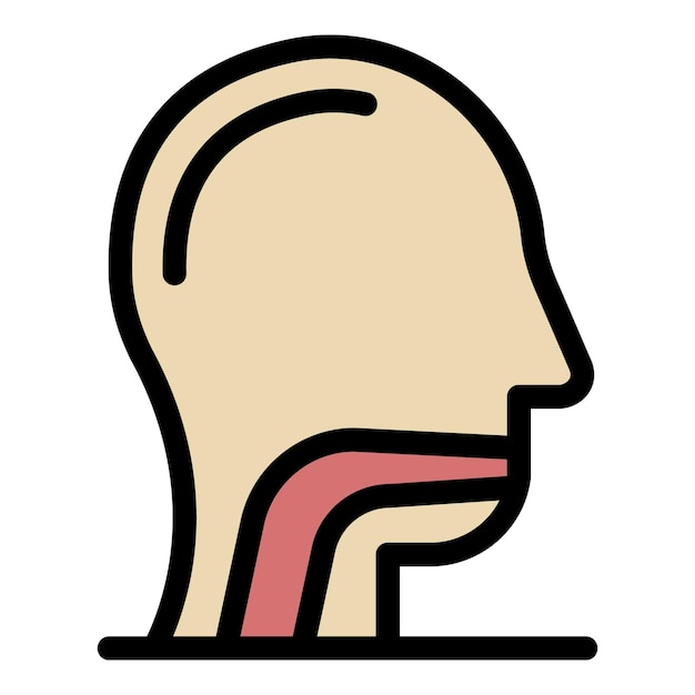 Icono de terapeuta respiratorio Contorno terapeuta respiratorio vector icono color plano aislado