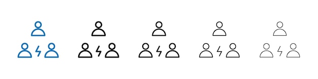 Icono de terceros Logotipo vectorial de esquema para la aplicación web