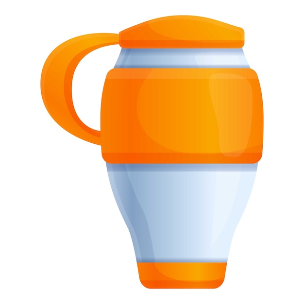 Icono de termo de bebida Caricatura de icono de vector de termo de bebida para diseño web aislado sobre fondo blanco
