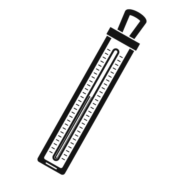 Icono de termómetro antiguo Ilustración simple del icono de vector de termómetro antiguo para web