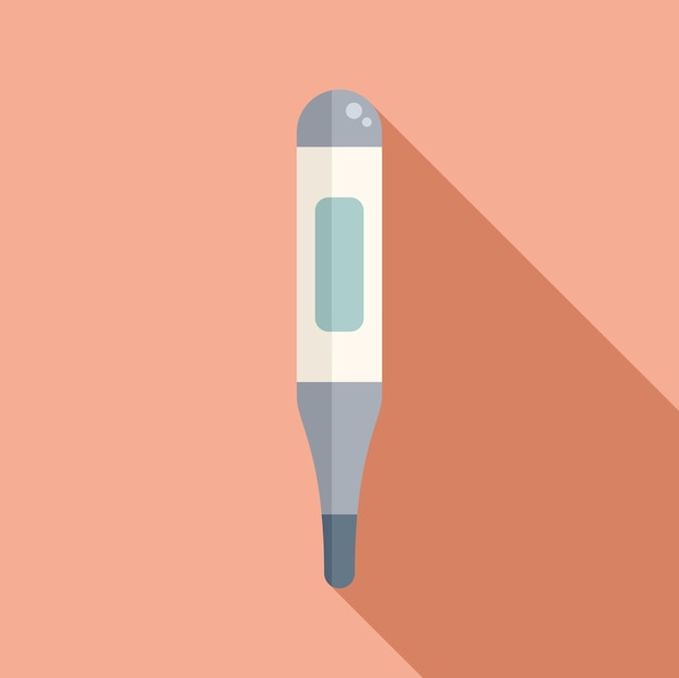 Icono de termómetro casero vector plano Control nasal Enfermera médica