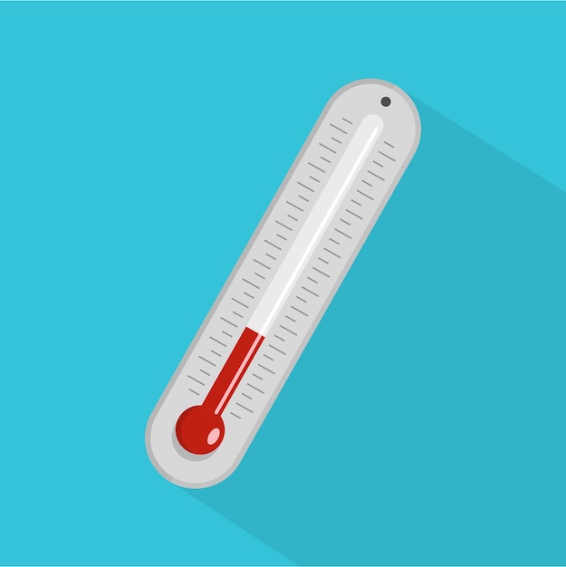 Icono de termómetro Celsius Ilustración plana del icono de vector de termómetro Celsius para web
