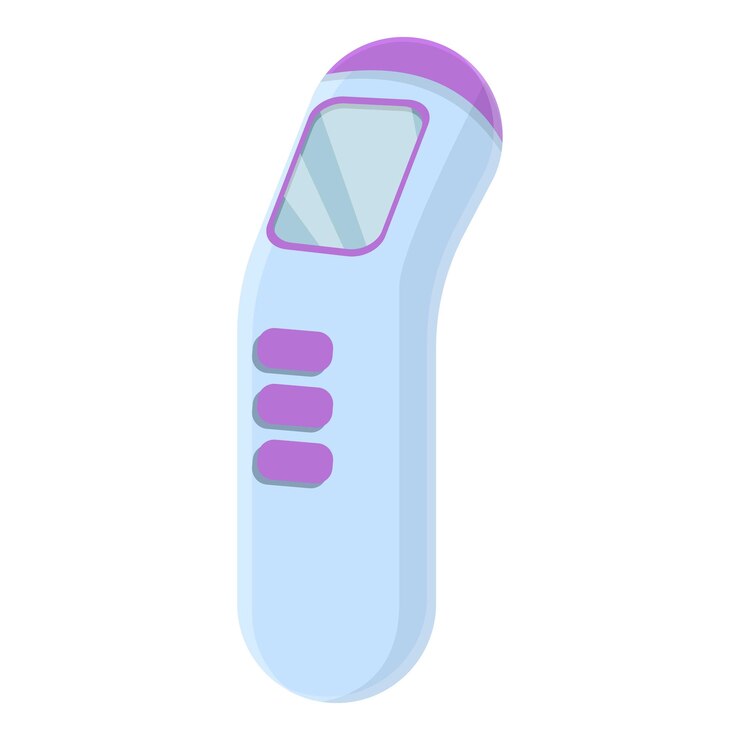 Vector icono de termómetro digital médico caricatura de icono de vector de termómetro digital médico para diseño web aislado sobre fondo blanco