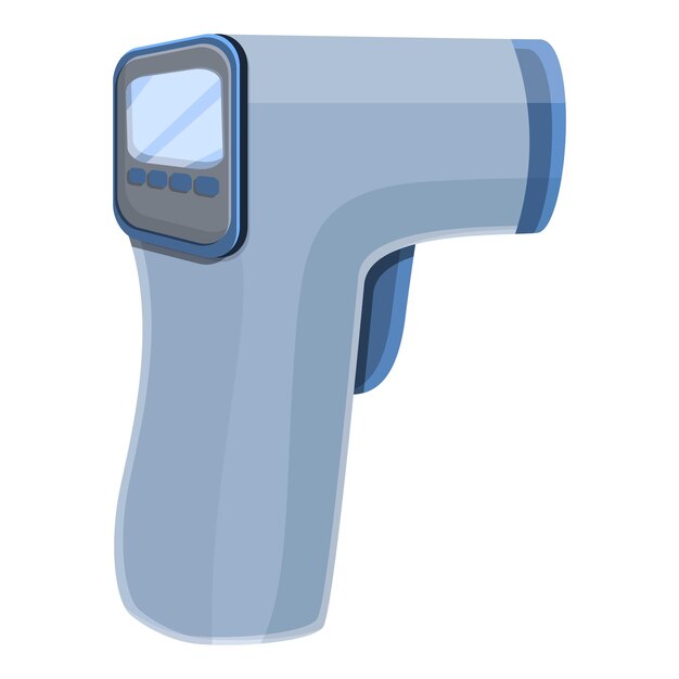 Icono de termómetro digital de pistola Caricatura de icono de vector de termómetro digital de pistola para diseño web aislado sobre fondo blanco