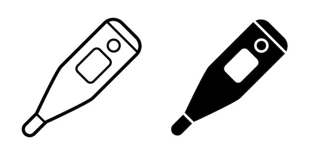 icono del termómetro en un diseño plano de moda