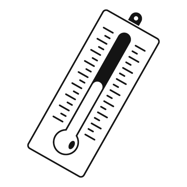 Icono de termómetro grande Ilustración simple de icono de vector de termómetro grande para web