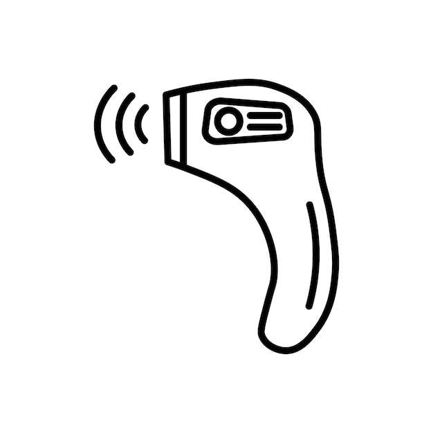 El icono del termómetro infrarrojo sin contacto