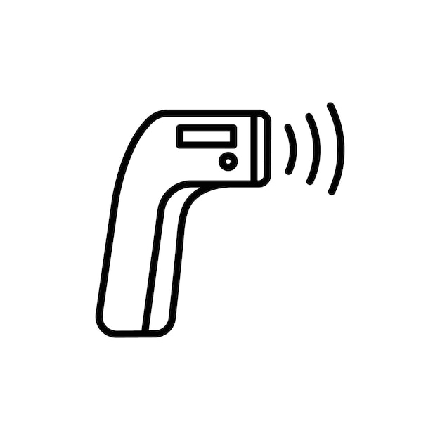 El icono del termómetro infrarrojo sin contacto