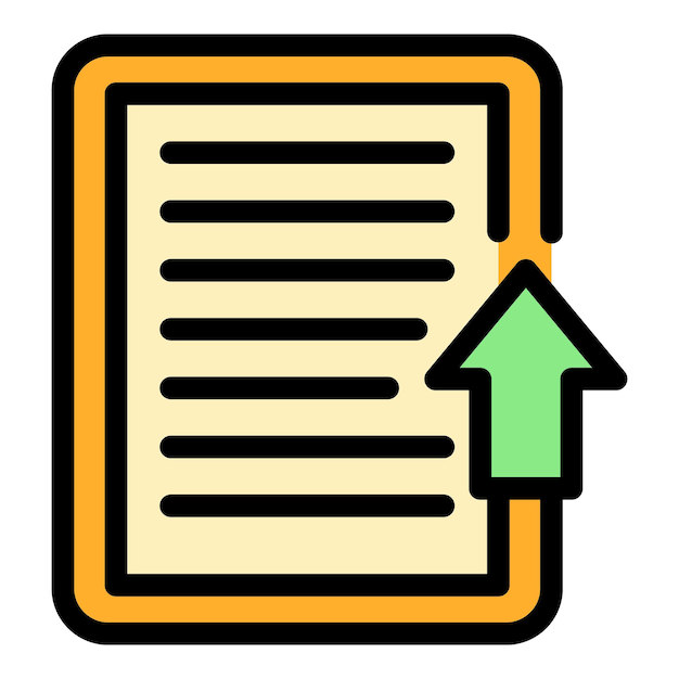 Icono de texto de carga de la tableta Contorno de carga de texto de la tableteta Icono vectorial de color plano aislado