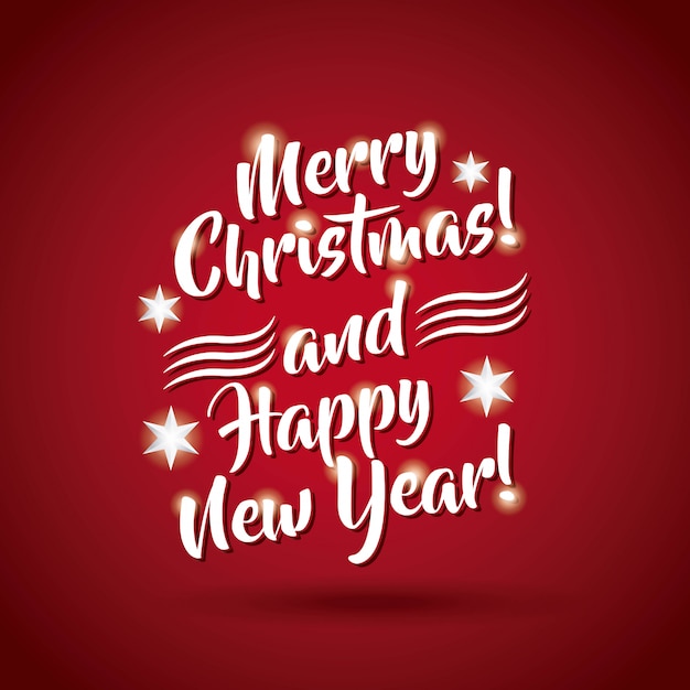 Icono de texto Feliz navidad diseño Gráfico vectorial