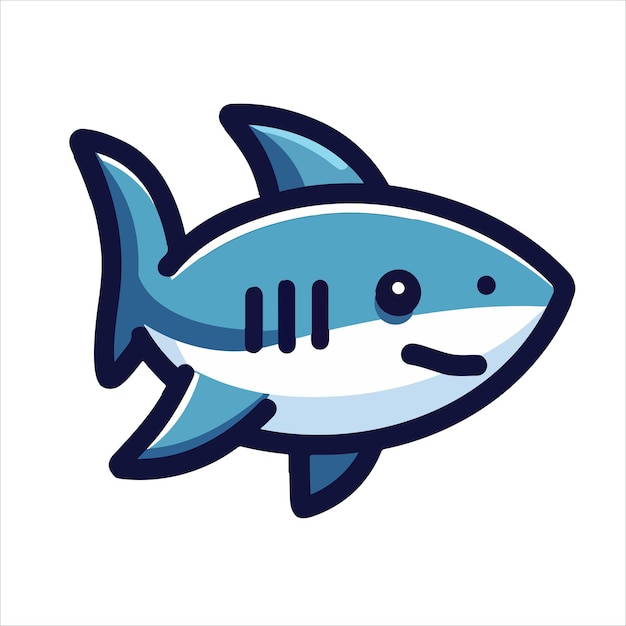 Icono de tiburón sencillo Icono plano de color tiburón en fondo blanco aislado