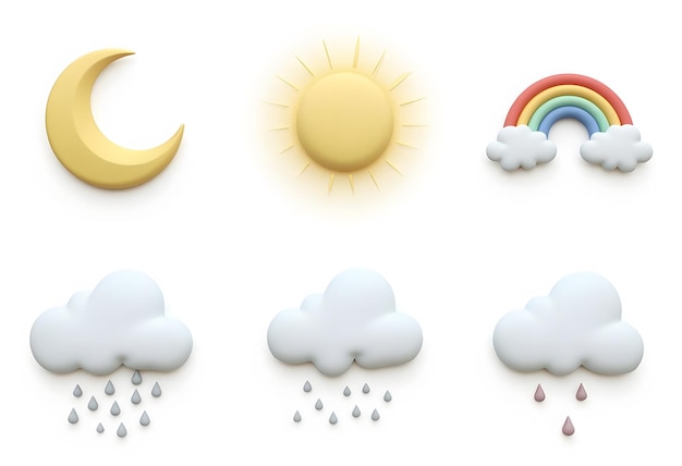 Icono del tiempo colorido establecido con sombra para sitio web o aplicación móvil Elementos adicionales modernos Diseño