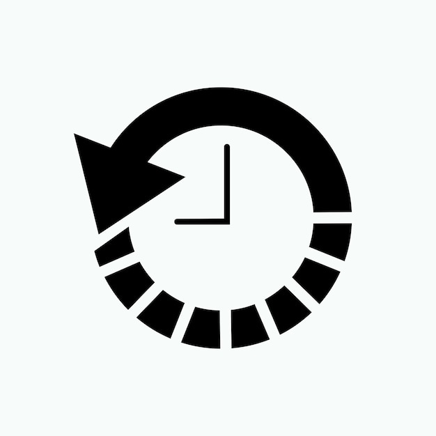 Icono de tiempo pasado Símbolo de tiempo largo de Vector de Ever Happen