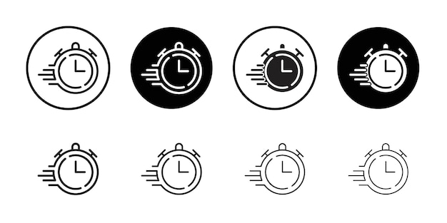 Icono de tiempo rápido Contorno delgado simple