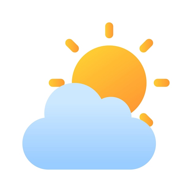 Un icono del tiempo representa varias condiciones atmosféricas como el sol, las nubes de lluvia o la nieve