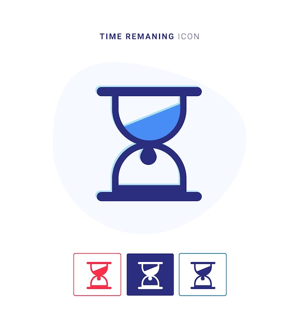 Icono de tiempo restante vector premium Vector Premium