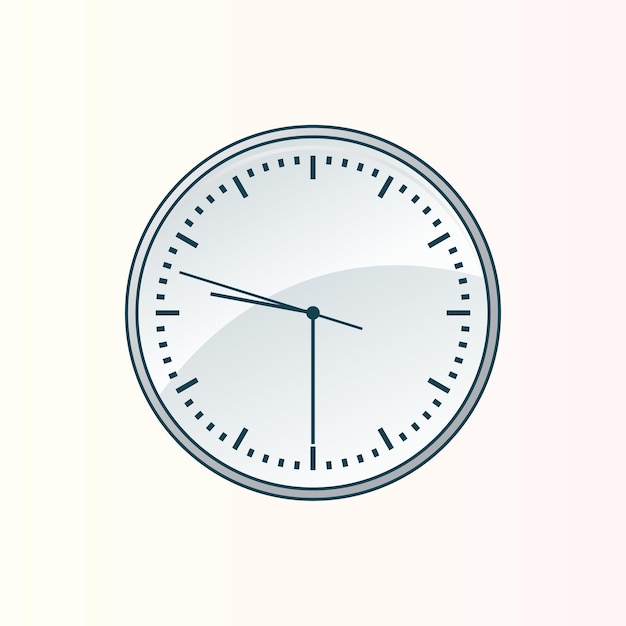 Icono de tiempo, vector de reloj aislado sobre fondo blanco.