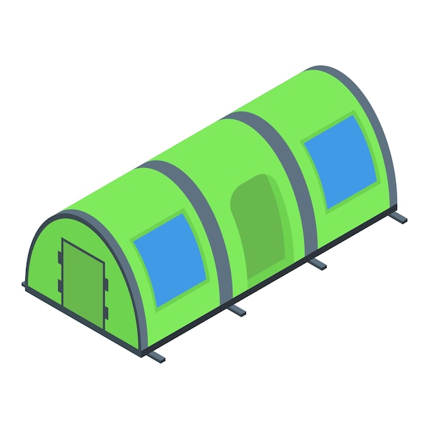 Icono de tienda de campaña vector isométrico Camping turístico Viajes verano