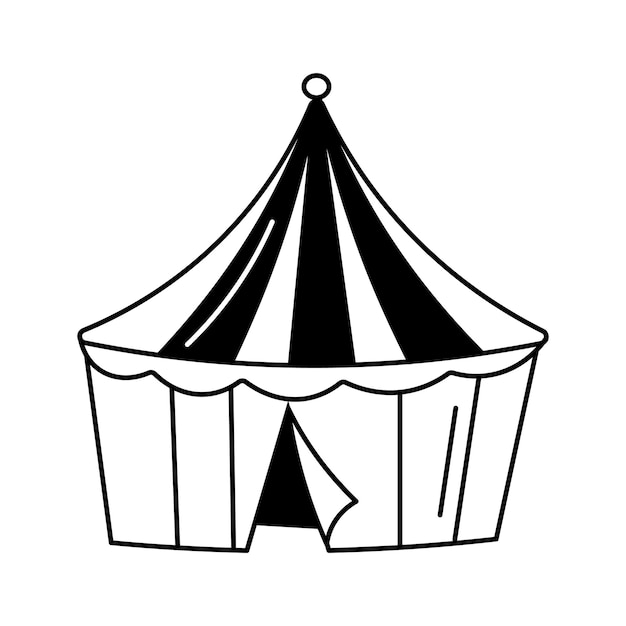 Icono de tienda de circo generalmente para el símbolo de la feria y el carnaval