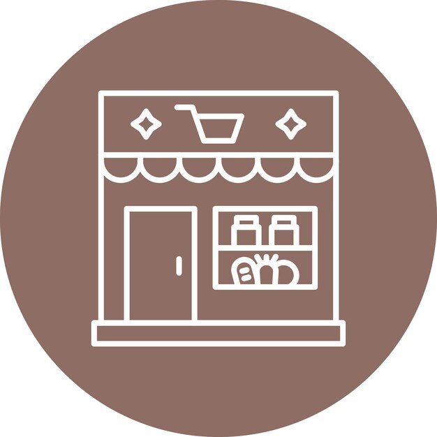 El icono de la tienda de comestibles