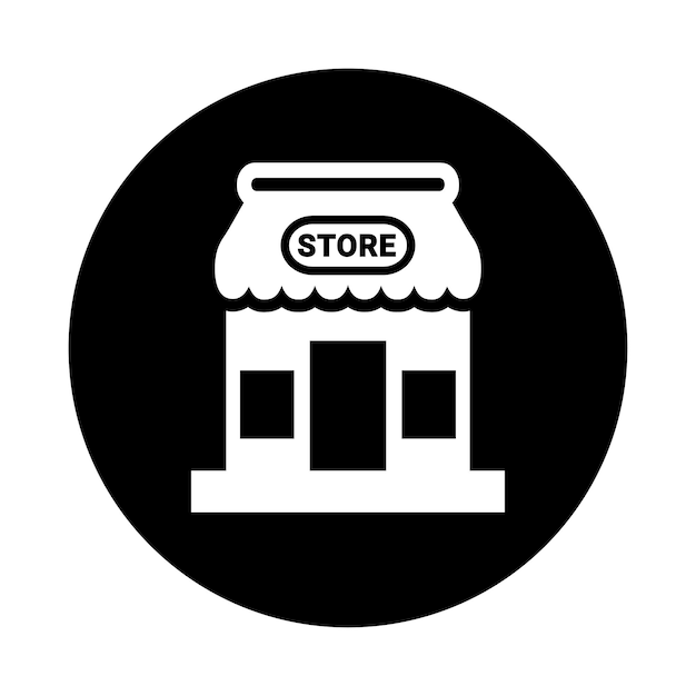Ícono de la tienda Gráficos vectoriales en negro