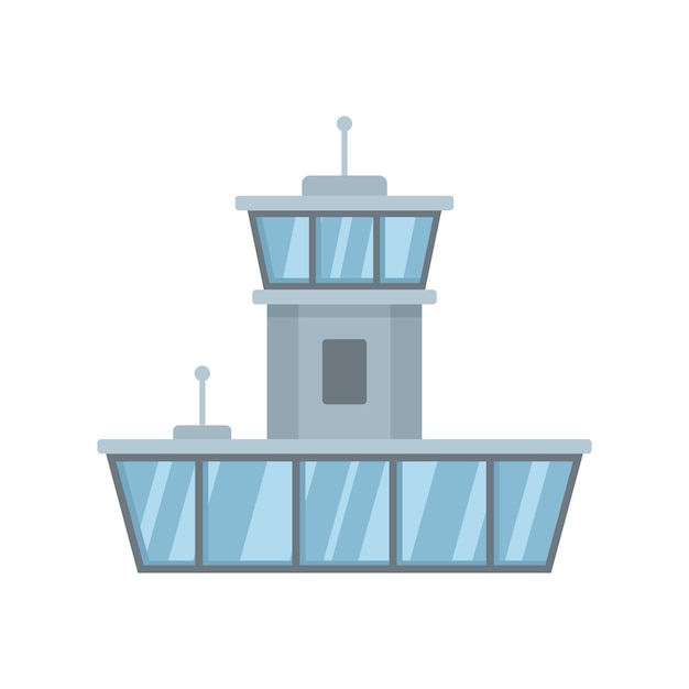 Icono de tienda libre de impuestos del aeropuerto Ilustración plana del icono de vector de tienda libre de impuestos del aeropuerto aislado sobre fondo blanco