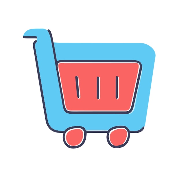 el icono de la tienda en línea se desvía y se llena