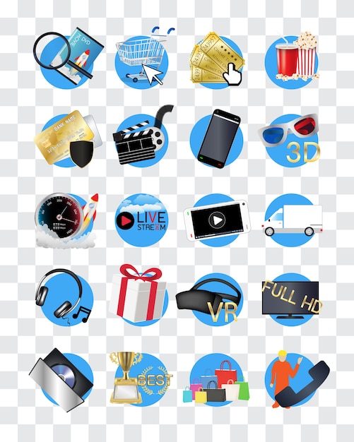 Icono de la tienda de películas en línea