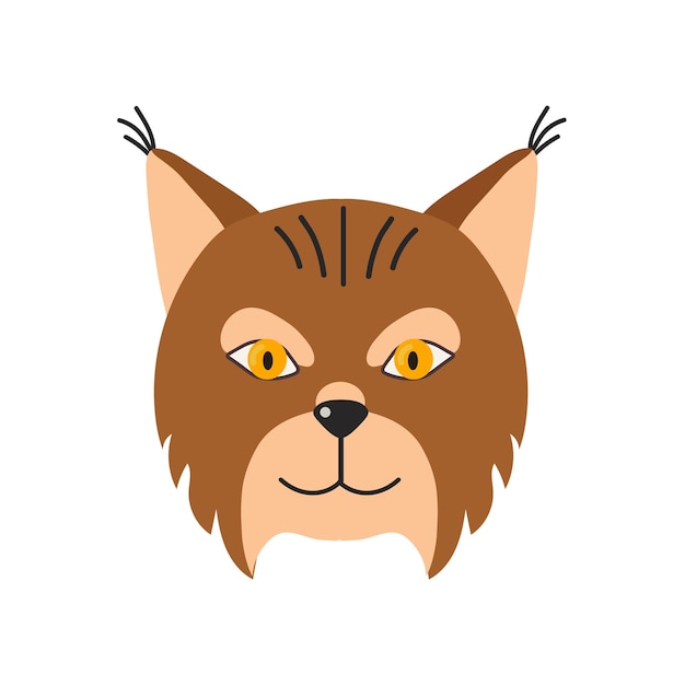 El icono de la tierra de Bobcat, el clipart, el avatar, el logotipo, la ilustración vectorial aislada.