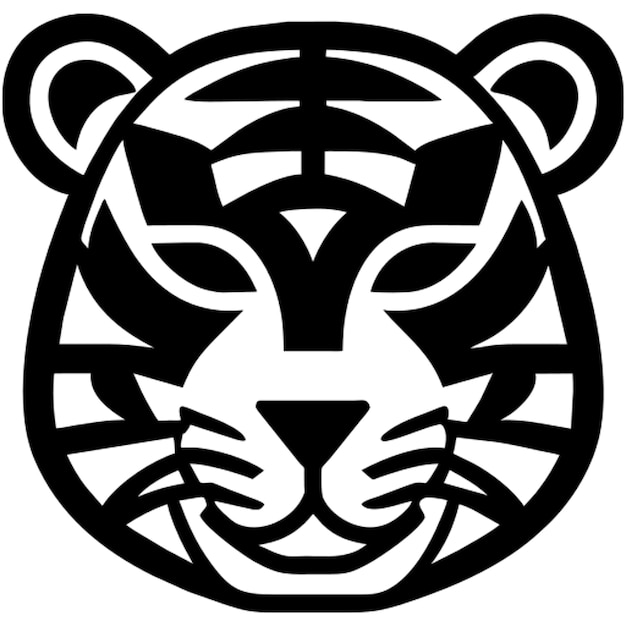 Vector el icono del tigre noble