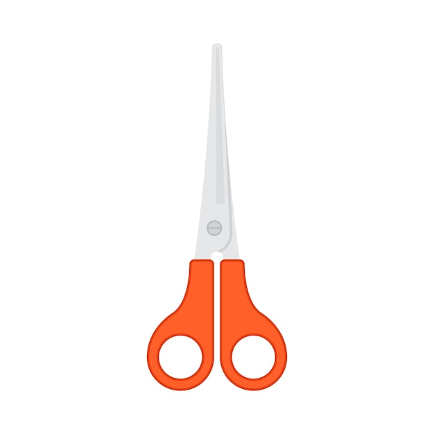 Icono de tijera en estilo plano Equipo de corte de pelo ilustración vectorial sobre fondo aislado Concepto de negocio de signo de peluquería