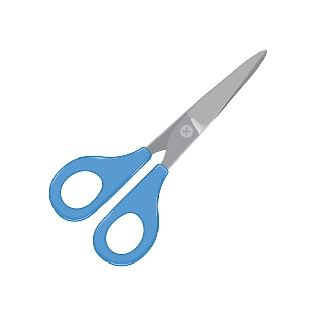 Icono de tijera en estilo plano Equipo de corte de pelo ilustración vectorial sobre fondo aislado Concepto de negocio de signo de peluquería