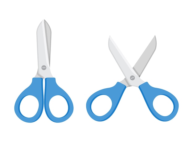 Icono de tijera en estilo plano Equipo de corte de pelo ilustración vectorial sobre fondo aislado Concepto de negocio de signo de peluquería