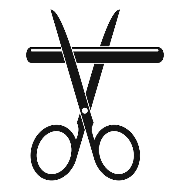 Icono de tijera de medicina Ilustración sencilla del icono vectorial de tijeras de medicina para el diseño web aislado en fondo blanco