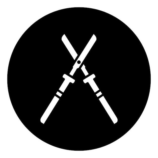 El icono de las tijeras agrícolas