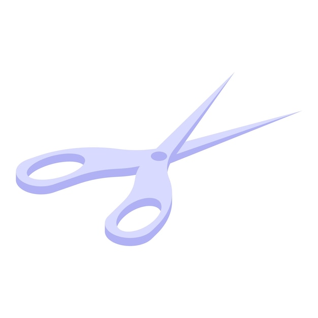 Icono de tijeras de coser vector isométrico Coser hilo tijeras Cortar par tijeras