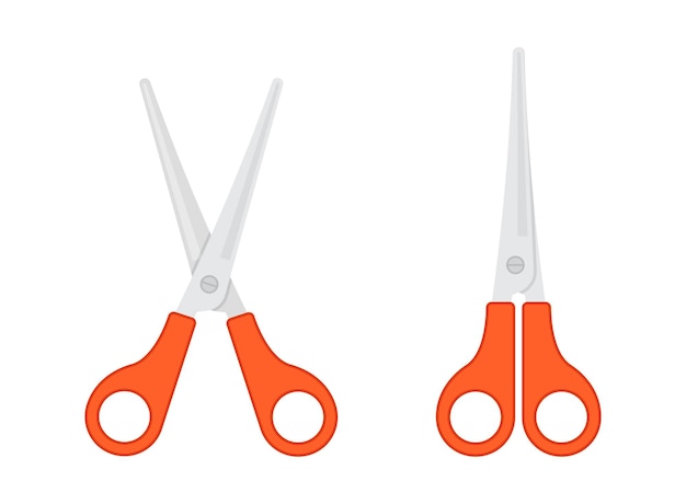 Icono de tijeras en estilo plano Ilustración vectorial de equipos de corte de cabello en un fondo aislado Concepto de negocio de letreros de peluquería