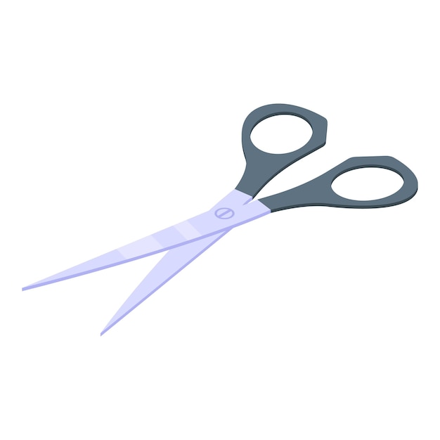 Icono de tijeras Isométrica de icono de vector de tijeras para diseño web aislado sobre fondo blanco