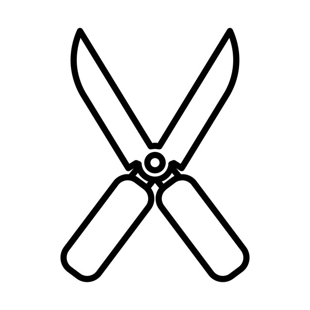icono de tijeras de jardín en estilo de línea
