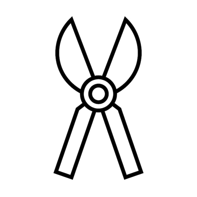 icono de tijeras de podar en estilo de línea
