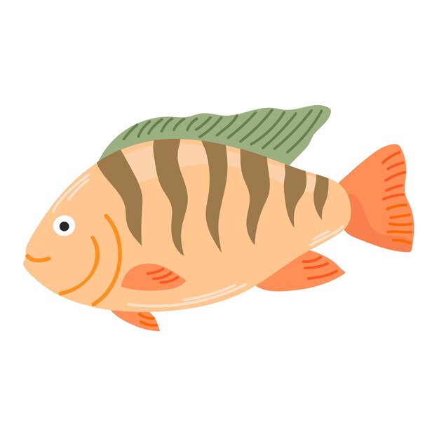 Icono de tilapia clipart avatar logotipo ilustración aislada