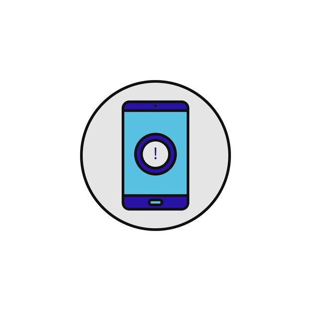 icono del tipo de vector de alerta de teléfono