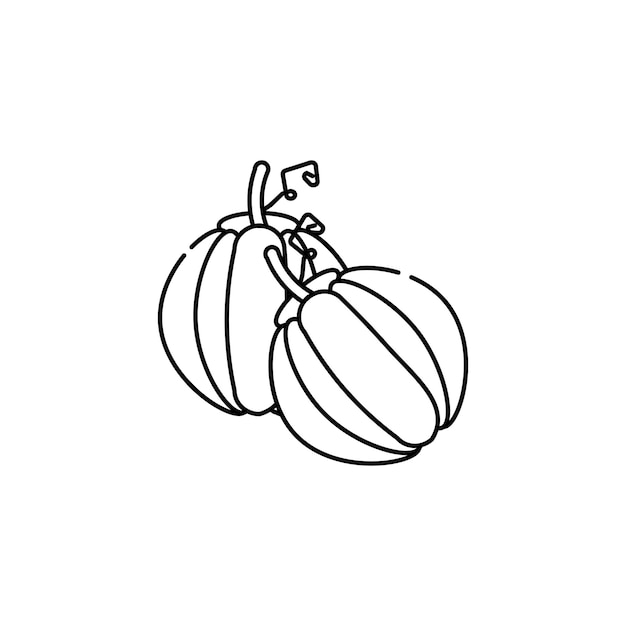 icono del tipo de vector de calabaza