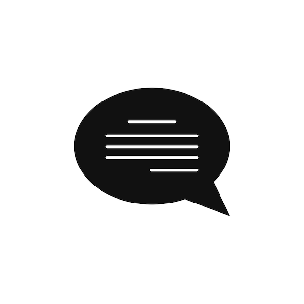 icono del tipo de vector de chat de mensaje