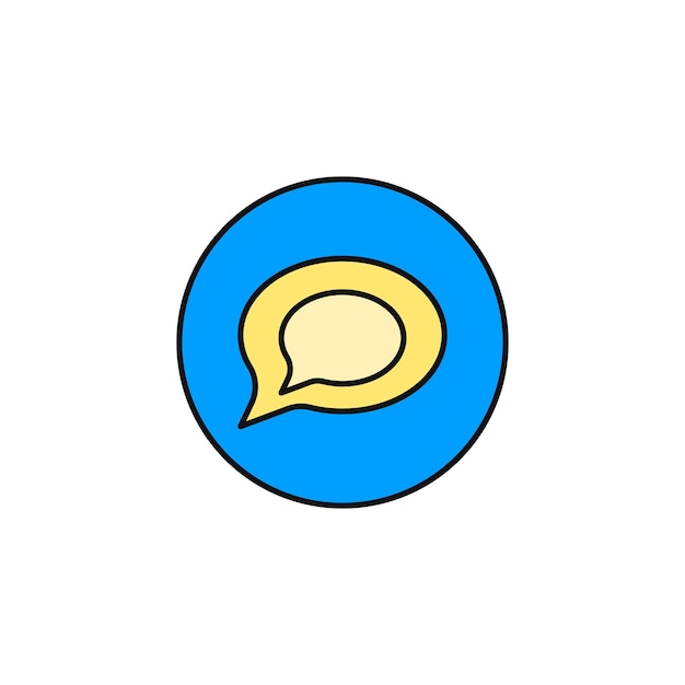 icono del tipo de vector de chat de mensaje